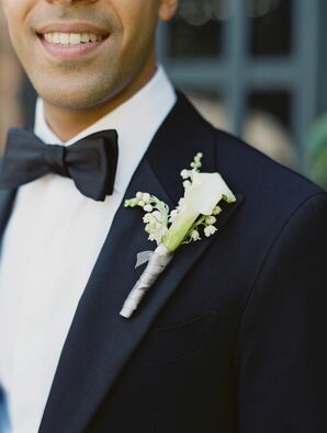 Calla Lily Boutonniere for Wedding at The Foundry in Long Island City, New York