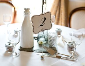 Elegant White and Black Table Numbers