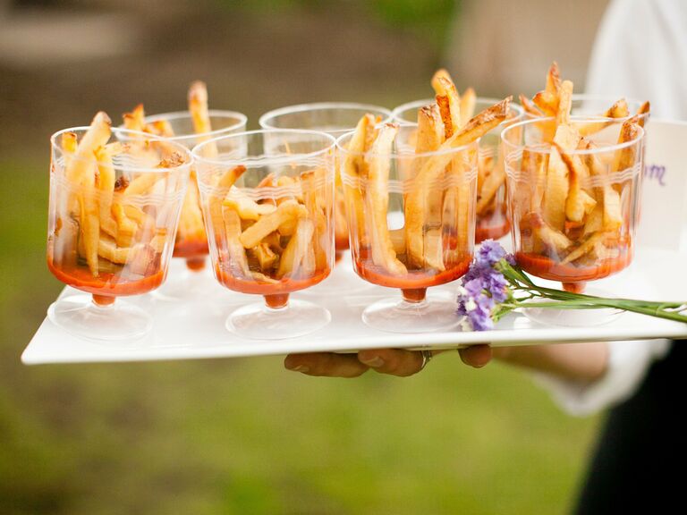 wedding menu portable french fries