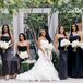 Bridesmaids in Formal Floor-Length Black Bridesmaid Dresses