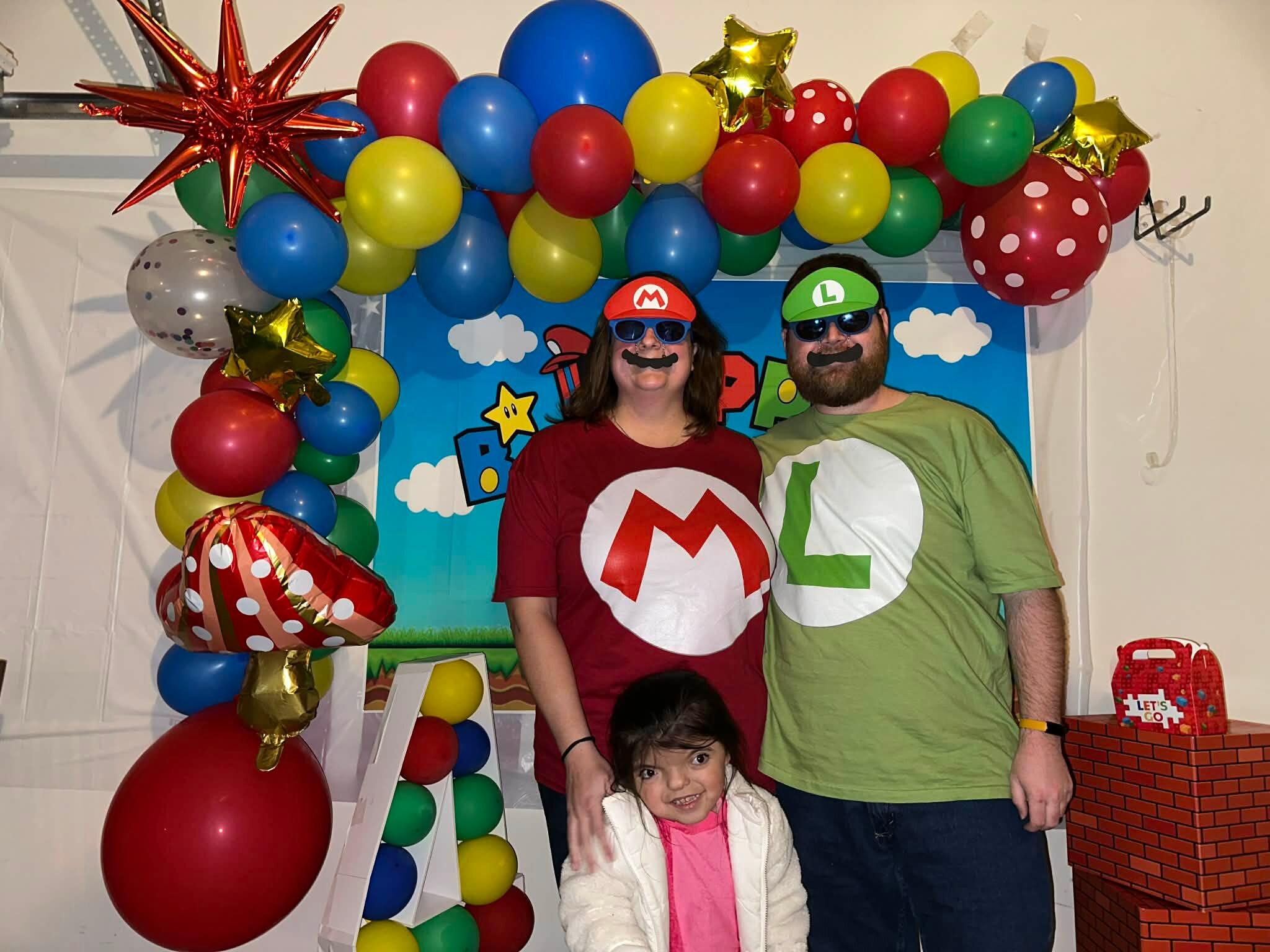 They shared their first overnight trip when they traveled to the Houston area to visit Chelsea's sister's family to celebrate her niece Bella's Mario themed birthday party.