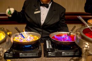 Reception Dessert Flambe Station