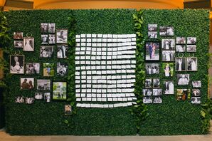 Moss and Greenery Escort Card Display