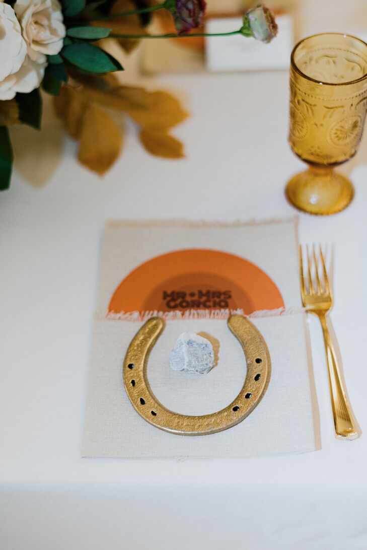 Horse Shoe Place Setting for Wedding at The Space HTX in Houston, Texas