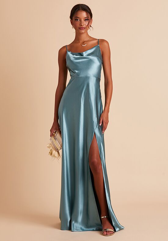 Birdy Grey Lisa Long Dress in Sea Glass Scoop Bridesmaid Dress - 1