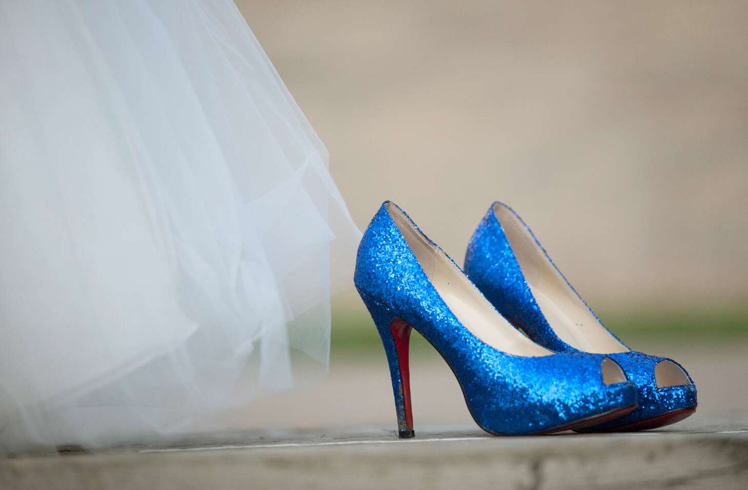 bacon vokse op Tilpasning Blue Glitter Christian Louboutin Shoes