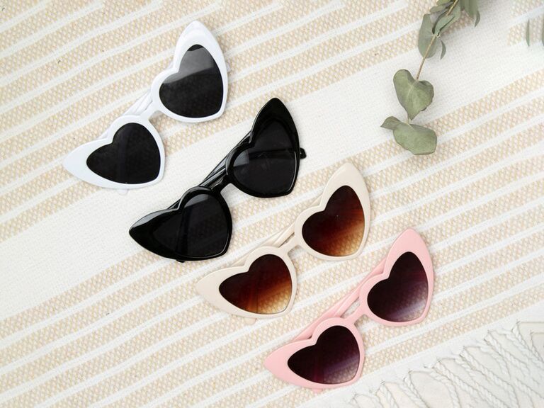 etsy colorful heart personalized bride sunglasses