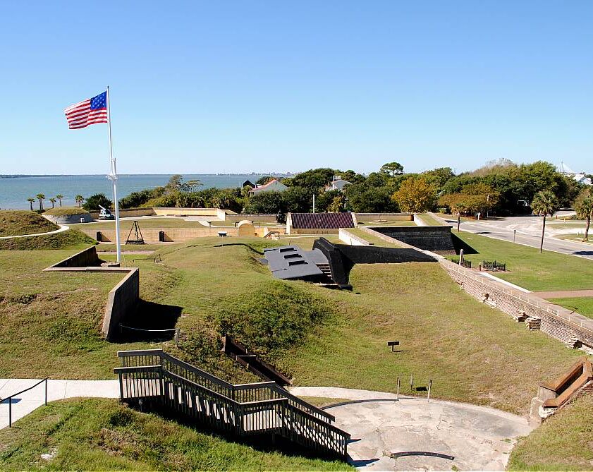 Picture of Fort Moultrie and Fort Sumter