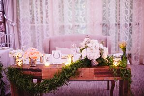 Romantic, Rustic Cocktail Lounge Table