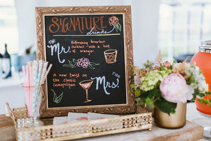 Chalkboard Signature Drink Menu