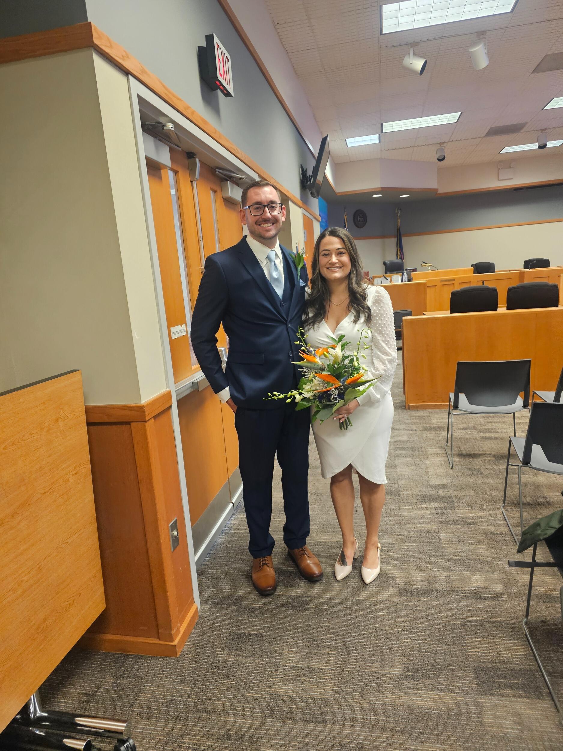 We got married at the courthouse!
