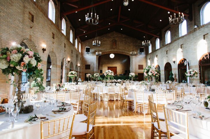 Elegant Stone Reception Hall with Cathedral Ceiling