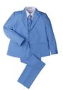 Little Tuxedos "Mason" Kids Cornflower Suit (5-Piece Set) Flower Girl Dress and Ring Bearer Outfit - thumbnail - 1