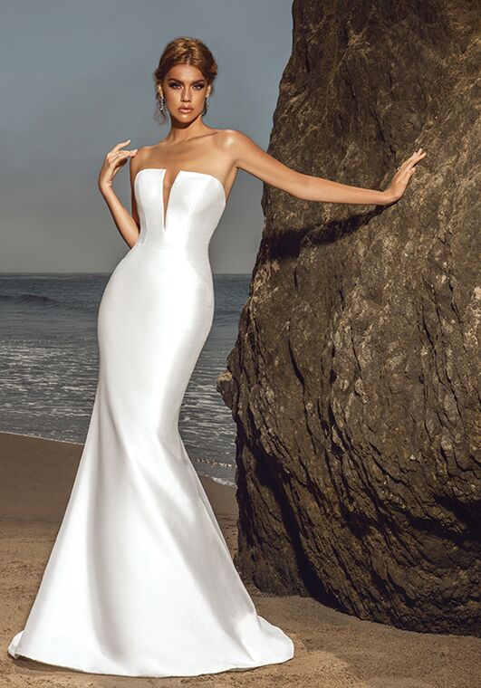 KITTY CHEN MCKENNA, H2144 Sheath Wedding Dress - 4