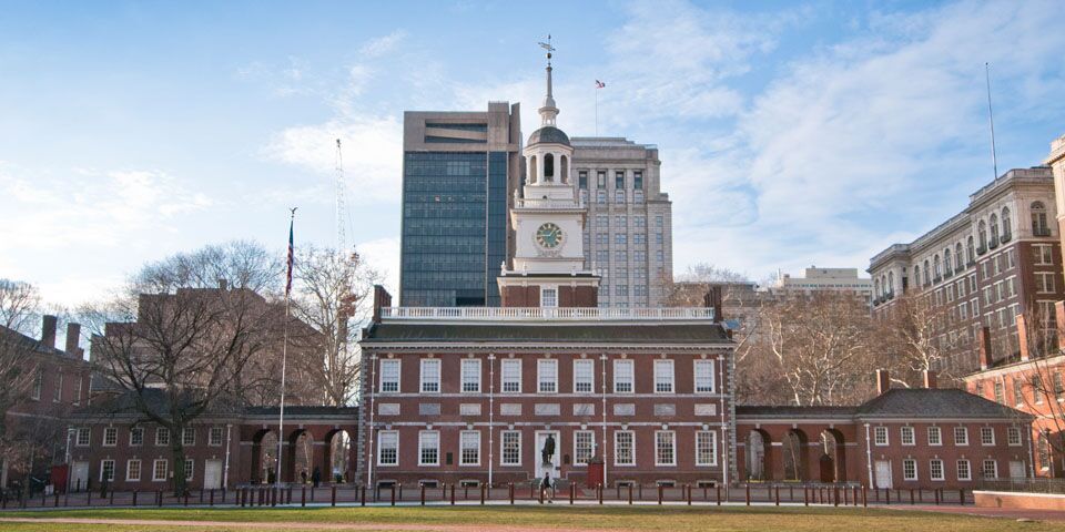 Picture of Tour Independence Hall, the birthplace of the United States.