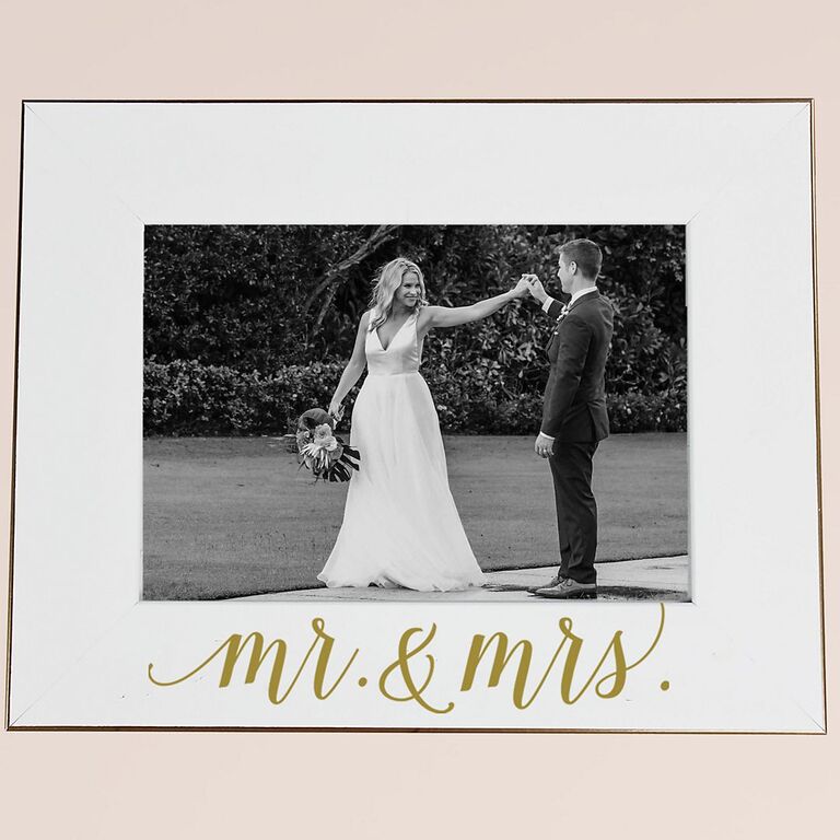 Mr. and Mrs. photo frame, 2023 gift for newlyweds. 