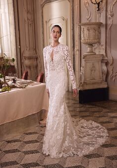 Justin Alexander Liza Fit-and-Flare Wedding Dress