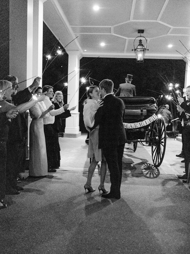 Sparkler Exit at The Woodstock Inn and Resort in Vermont