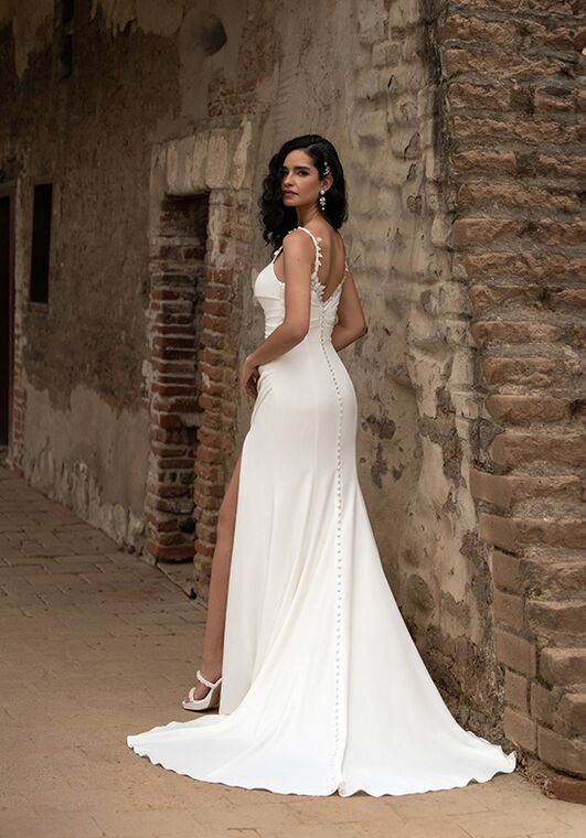 Moonlight Tango T164 Mermaid and Trumpet Wedding Dress - 2