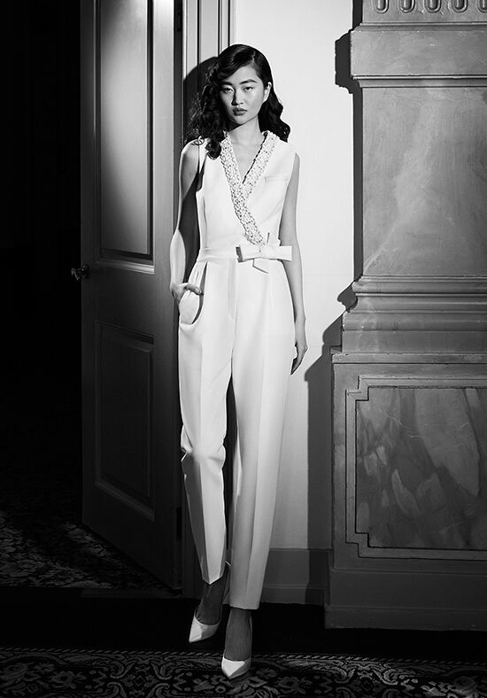 Viktor&Rolf Mariage EMBROIDERED TAILORED JUMPSUIT Sheath Wedding Dress - 1