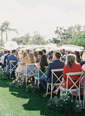 Wedding Guests With Parasols at Park Hyatt Aviara in Carlsbad, California