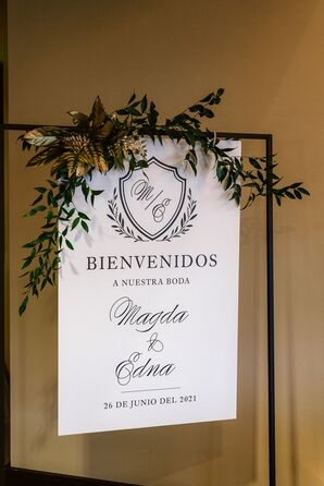Simple Black and White Wedding Signage
