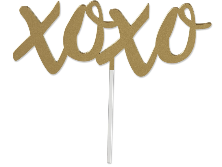 Beyonce inspired Gold XOXO bachelorette Cake Topper