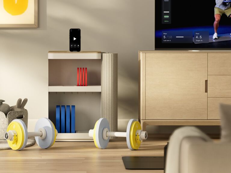 Smart home gym set up. 