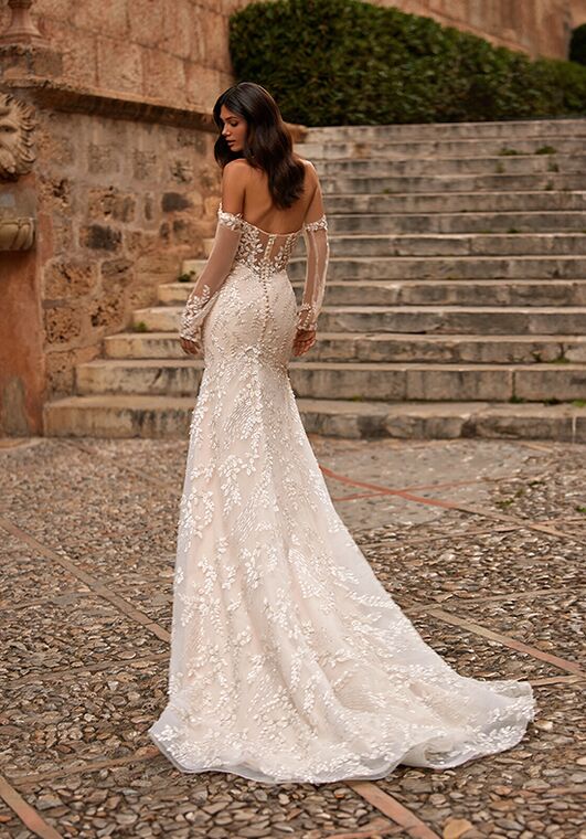 Moonlight Couture H1562 Mermaid and Trumpet Wedding Dress - 2