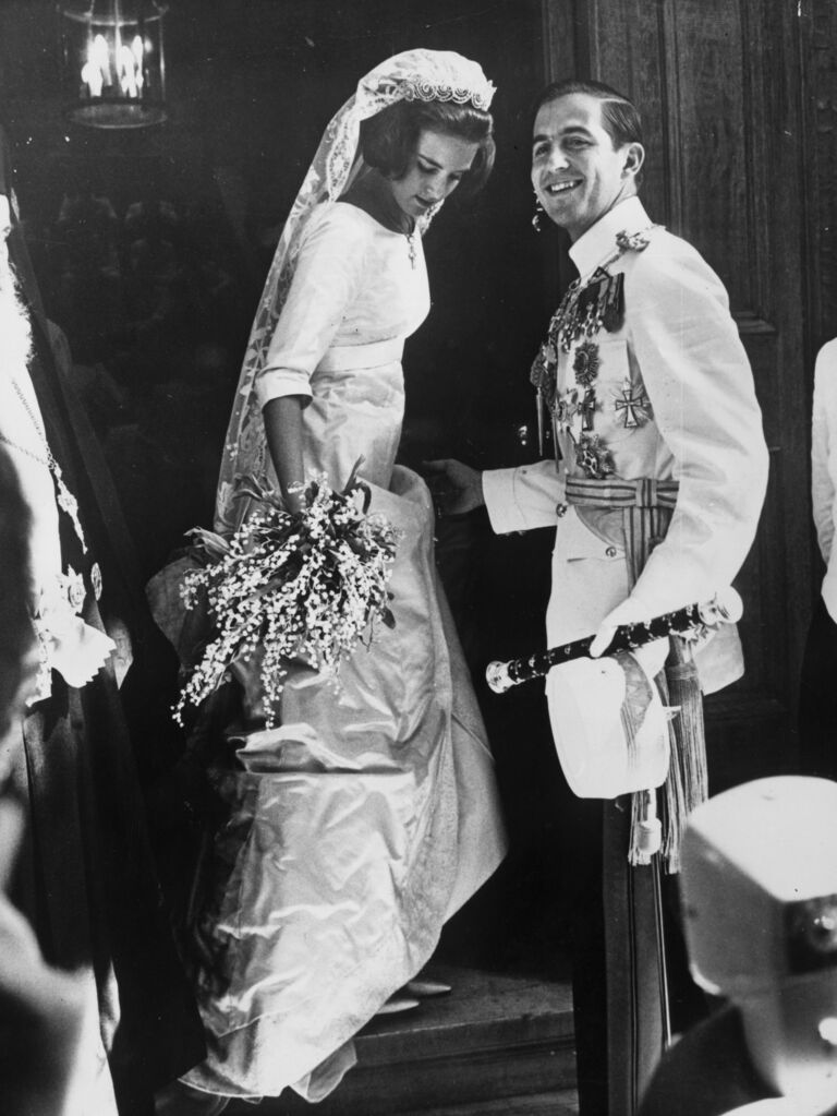 Queen Anne-Marie of Greece's royal wedding dress