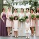 Mismatched Blush Bridesmaid Dresses