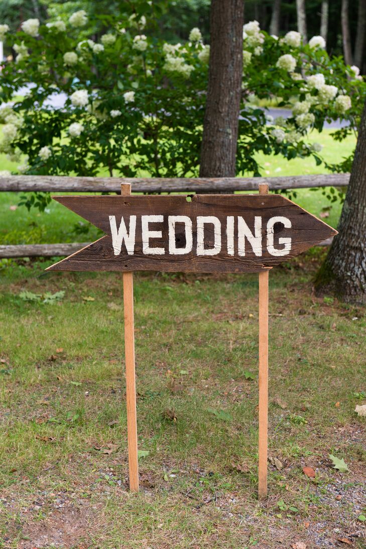 Rustic Arrow Wedding Sign