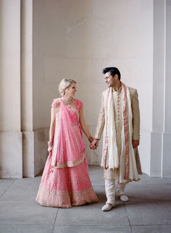 When it came to colors, Courtney Kraus (34 and a pediatric ophthalmologist) and Shaun Desai (34 and a facial plastic surgeon) took their palette inspi