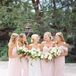 Floor-Length Blush Bridesmaid Dresses
