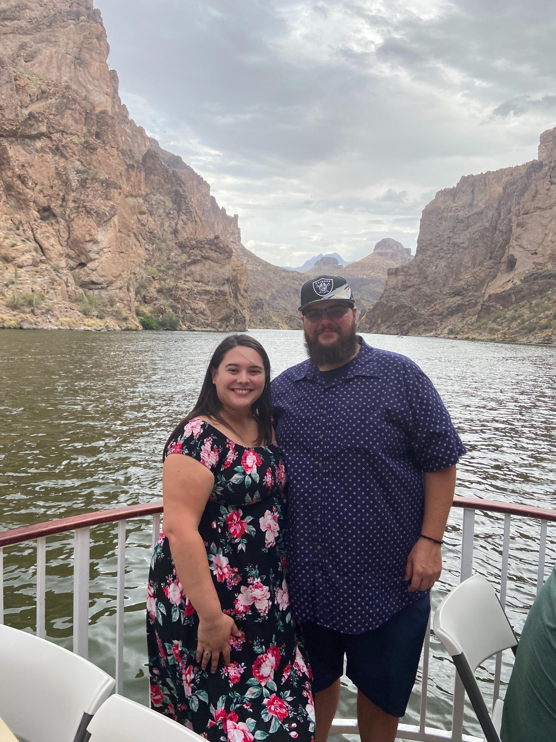Celebrating Keone's 30th birthday on a dinner cruise at Canyon Lake. 