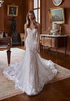 Moonlight Couture H1611 Mermaid and Trumpet Wedding Dress