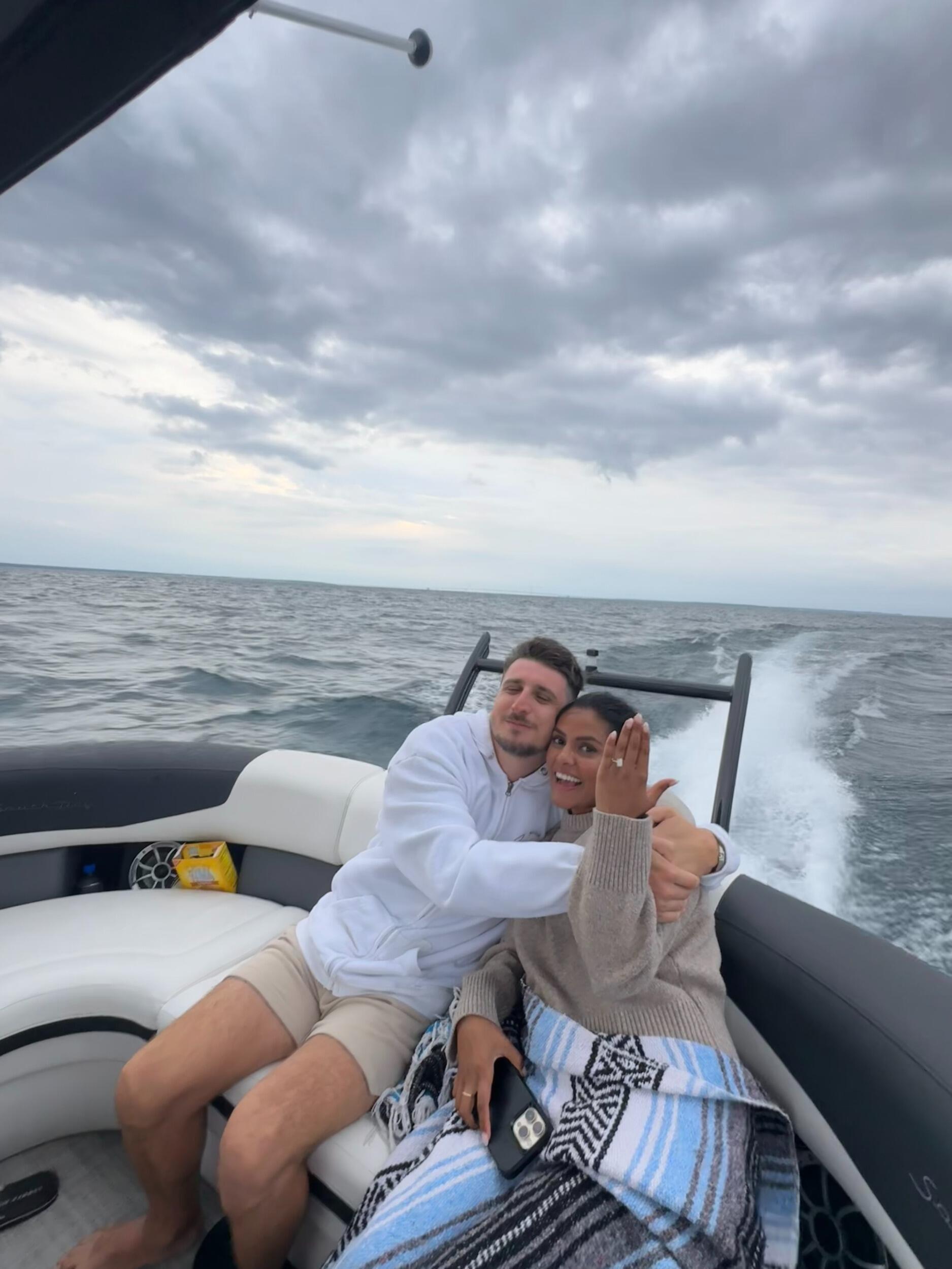 The chaotic but fun boat ride back from the island, in a storm. 