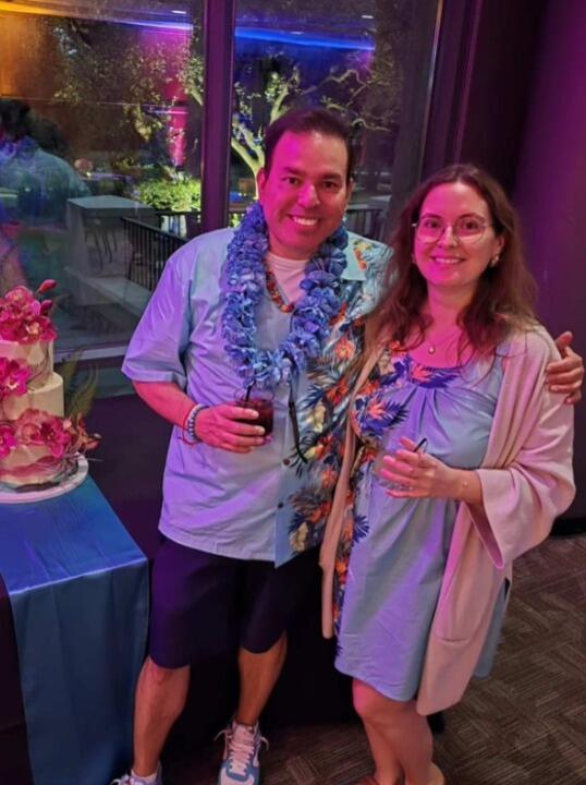 It was tbest birthday ever!  My love and I wore matching outfits and she ordered the most beautiful cake.  High Octane played (and I sang a few songs) and it was amazing seeing both of our families mingling with each other and my friends.  