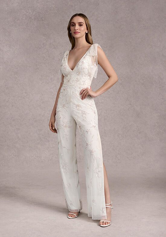 Adrianna Papell Platinum Destination 40411 Jumpsuit Wedding Dress - 1