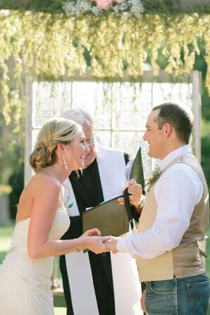 Casual Khaki Vest, Jeans Groom's Attire