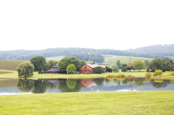 The couple tied the knot at Trump Winery in Charlottesville, Virginia, where the Blue Ridge Mountains provided a picturesque, pastoral backdrop.