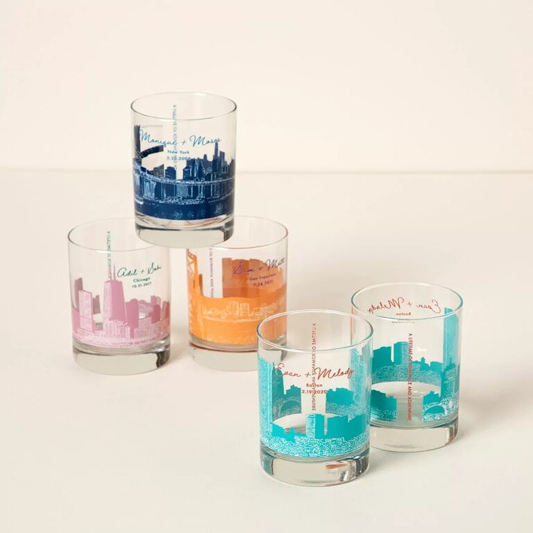City-inspired whiskey glass gift idea for husband from Uncommon Goods. 