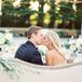 Bride and Groom Wedding Reception Kiss