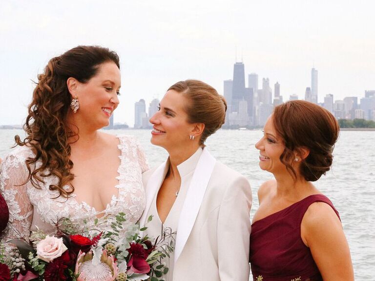 Bridesmaid updos chignon