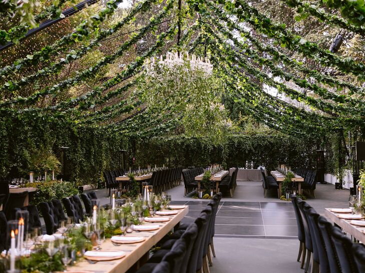 Tent With Hanging Greenery Garlands
