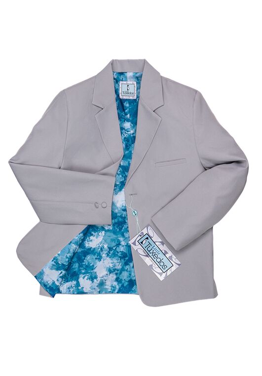 Little Tuxedos "Mason" Kids Light Grey Suit (5-Piece Set) Flower Girl Dress and Ring Bearer Outfit - 4