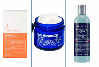 Three essential skincare products for men 
