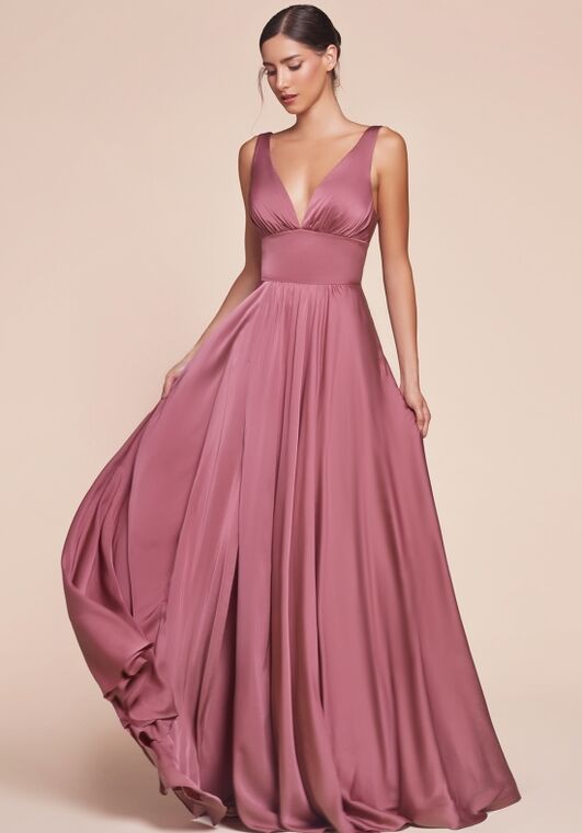 Ladivine 7469 V-Neck and Plunge Bridesmaid Dress - 4