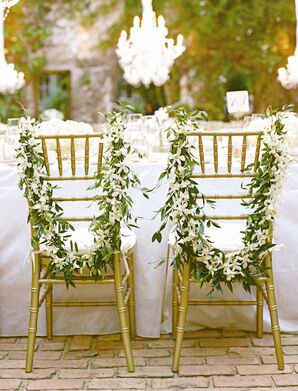 White and Green Garlands