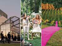 Collage of unique wedding ceremony ideas